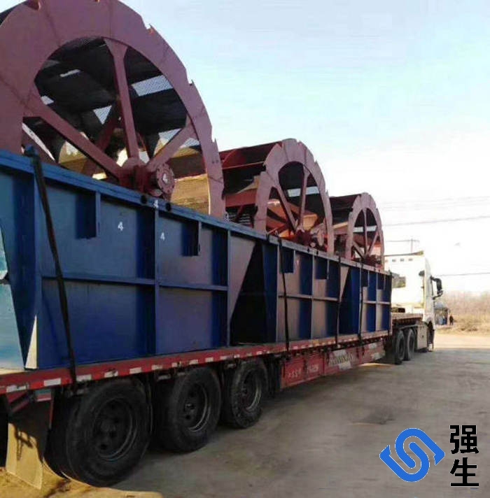 2輪斗式洗砂機現(xiàn)場安裝調試實景拍攝